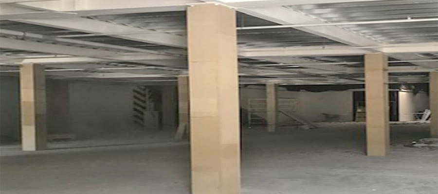 Огнезащита стальных колонн плитами Ammokote FB-300